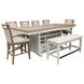 Americana Modern Cotton 72" Extendable Counter Height Dining Table