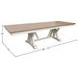 Americana Modern Cotton 88" Trestle Extendable Dining Table