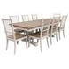 Americana Modern Cotton 88" Trestle Extendable Dining Table