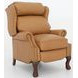 Danbury Santa Fe Brandy Leather Push Thru The Arms Recliner