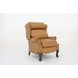 Danbury Santa Fe Brandy Leather Push Thru The Arms Recliner with Nailhead Trim