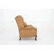 Danbury Santa Fe Brandy Leather Push Thru The Arms Recliner with Nailhead Trim