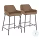 Daniella Espresso Counter Height Stool Set Of 2