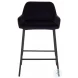 Daniella Black Velvet And Black Metal Counter Height Stool Set of 2