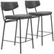 Charon Vintage Black Counter Height Stool Set Of 2
