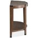 Kaysen Wallaby and Matte Black Demilune Sofa Table