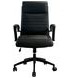 DC-370 Smooth Black Leather Desk Chair
