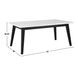 Vida White 72" Rectangular Dining Table