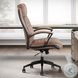 Dunwell Smooth Latte Leather Desk Chair