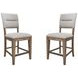 Cedar Fork Neutral Upholstered Counter Height Stool Set Of 2