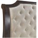 Lyndhurst Walnut and Beige King Upholstered Storage Sleigh Bed