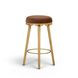 Oodle Bronze Performance Vegan Mohair Upholstered Bar Stool