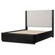Modena Midnight Blue and Cream Full Upholstered Panel Bed