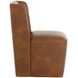 Ardent Tobacco Tan Upholstered Wheeled Dining Chair
