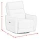 Rodger Del Mar Cream Leather Swivel Glider Power Recliner with USB Charging