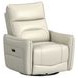 Rodger Del Mar Cream Leather Swivel Glider Power Recliner with USB Charging