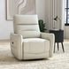 Rodger Del Mar Cream Leather Swivel Glider Power Recliner with USB Charging