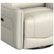 Rodger Del Mar Cream Leather Swivel Glider Power Recliner with USB Charging