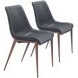 Magnus Black and Walnut Dining Chair Set of 2