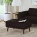 Fate Pebble Brown Upholstered RecPebble Tangular Ottoman