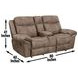 Nashville Light Brown 78" Manual Glider Reclining Console Loveseat