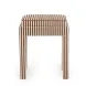 Kora Brown and White Upholstered Accent Stool