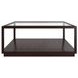 Glaze Cola Square Glass Top Cocktail Table