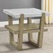 Perth White Square Marble Top End Table