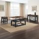 Joplin Black and Brown Rectangular Lift Top Occassional Table Set