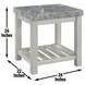 Canova Gray Rectangular Marble Top End Table
