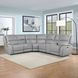 Alexandria Stone 6 Piece Modular Dual Power Reclining Sectional with USB Charging