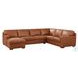 Langston Nutmeg Top Grain Leather LAF Chaise Sectional