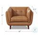 Sorella Cinnamon Brown Leather Upholstered Accent Chair