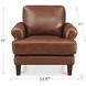 Soleil Brandy Leather Upholstered Lounge Chair