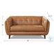 Sorella Cinnamon Brown Leather 70" Loveseat