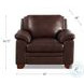 Ironvale Chestnut Leather Upholstered Accent Chair