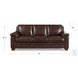 Ironvale Chestnut Leather 84" Sofa