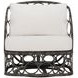 Bali White Performance Fabric Outdoor Swivel Chair