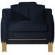 Empire Black Upholstered Accent Chair with LED
