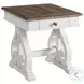 Drake Rustic White and French Oak End Table