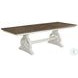 Drake Rustic White and French Oak Trestle Extendable Dining Table