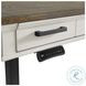 Drake Rustic White and French Oak Adjustable Height Lift Desk