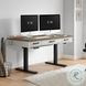 Drake Rustic White and French Oak Adjustable Height Lift Desk