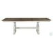 Drake Rustic White and French Oak Trestle Extendable Dining Table