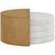 Florence Brown and Gray D Shape Nesting Cocktail Table