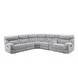 Park City Gray 6 Piece Modular Power Reclining Sectional with USB Charging