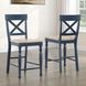 Darcy Blue and Brown Counter Height Chair Set of 2