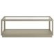 Glaze Bezel Rectangular Glass Top Occassional Table Set