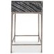 Linea Black Forest Marble And Textured Graphite Metal Nightstand