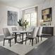 Madan White and Weathered Gray 72" Rectangular Marble Top Dining Table